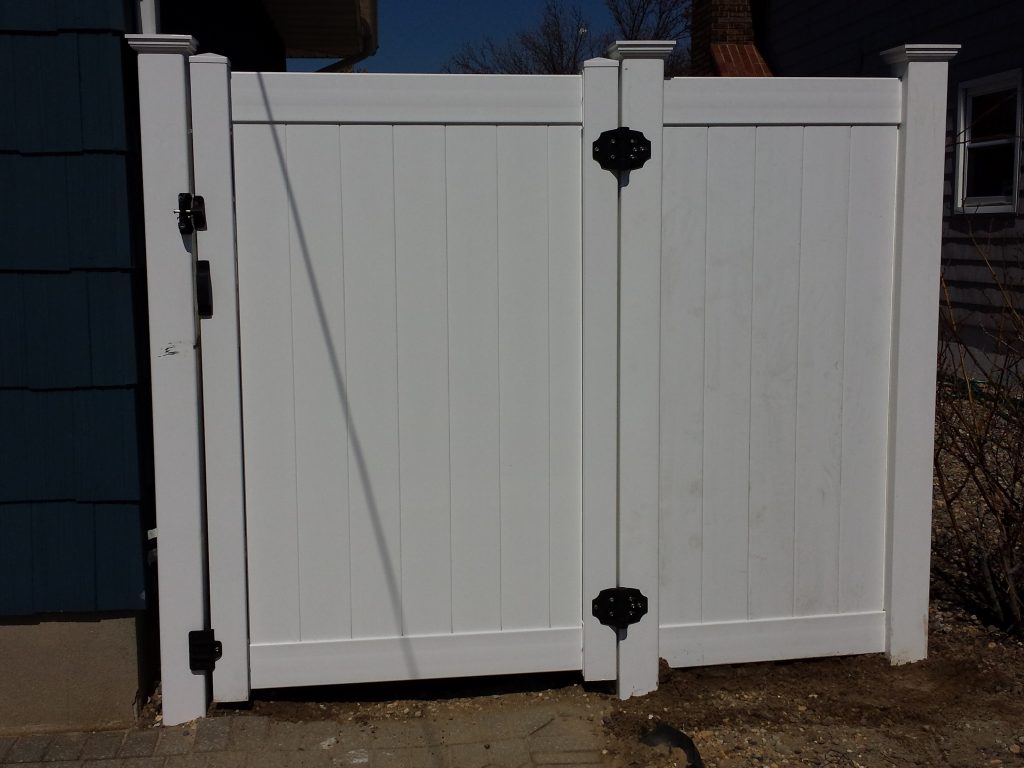 White PVC Fence Gate Add A Link Fence Company