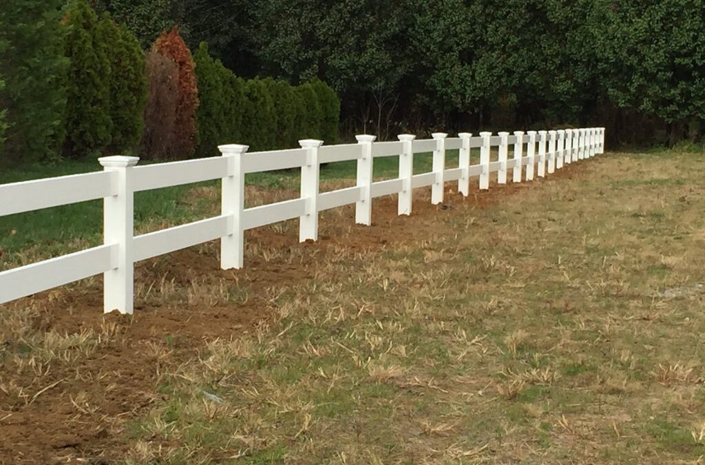 PVC Post and Rail Fence