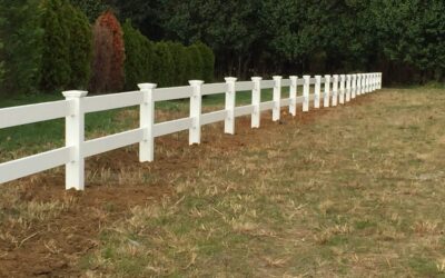 PVC Post and Rail Fence