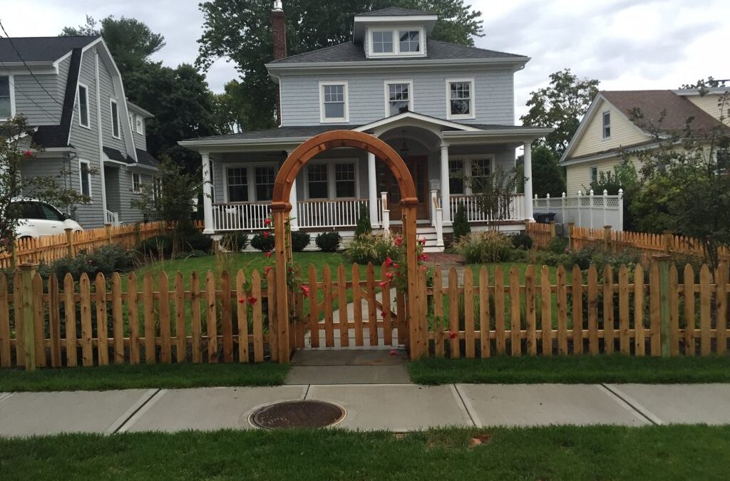 Arbor and Picket Fence