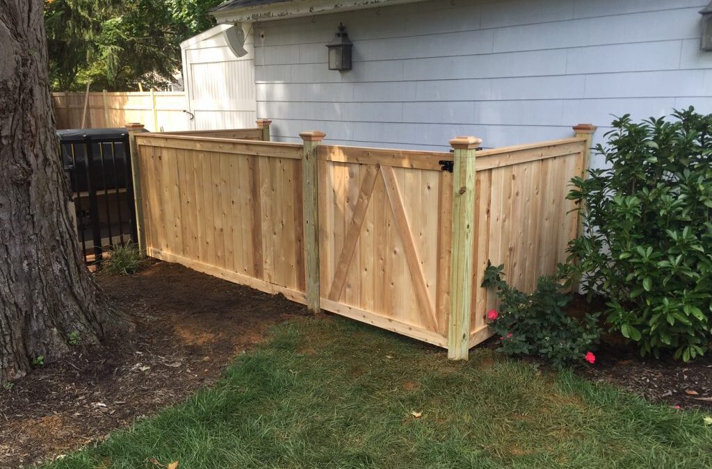 Cedar Tongue and Groove Pool Filter Enclosure Fence