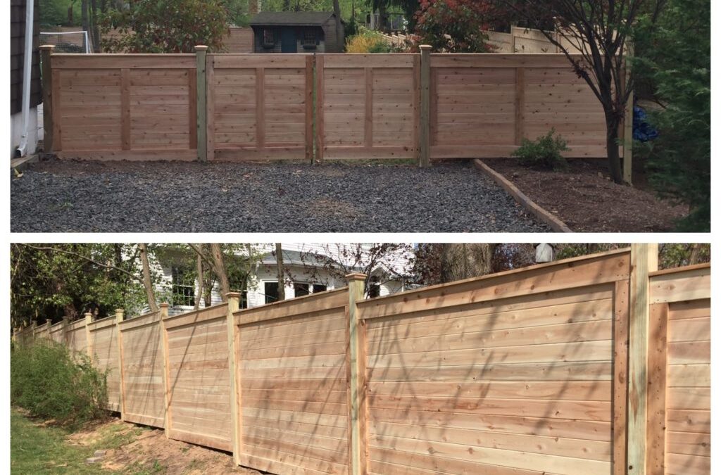 Horizontal Board Cedar Fence