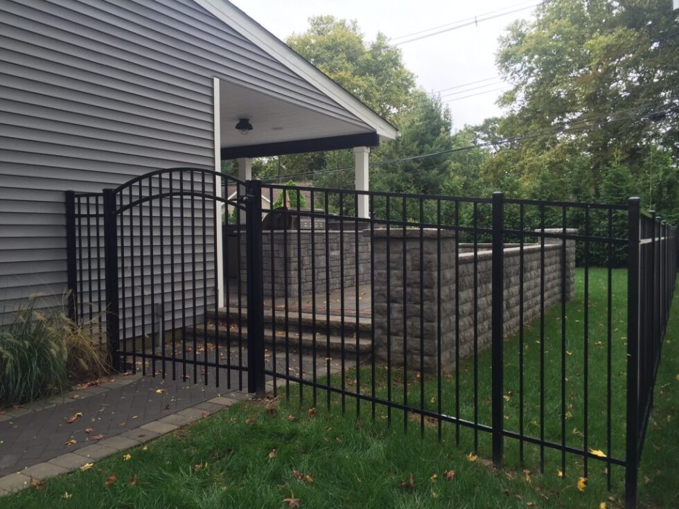 Jerith 202 Aluminum Fence with Arched Top Gate Add A Link Fence Company