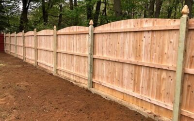 Beautiful Northern White Cedar Fence with Gothic Point Posts
