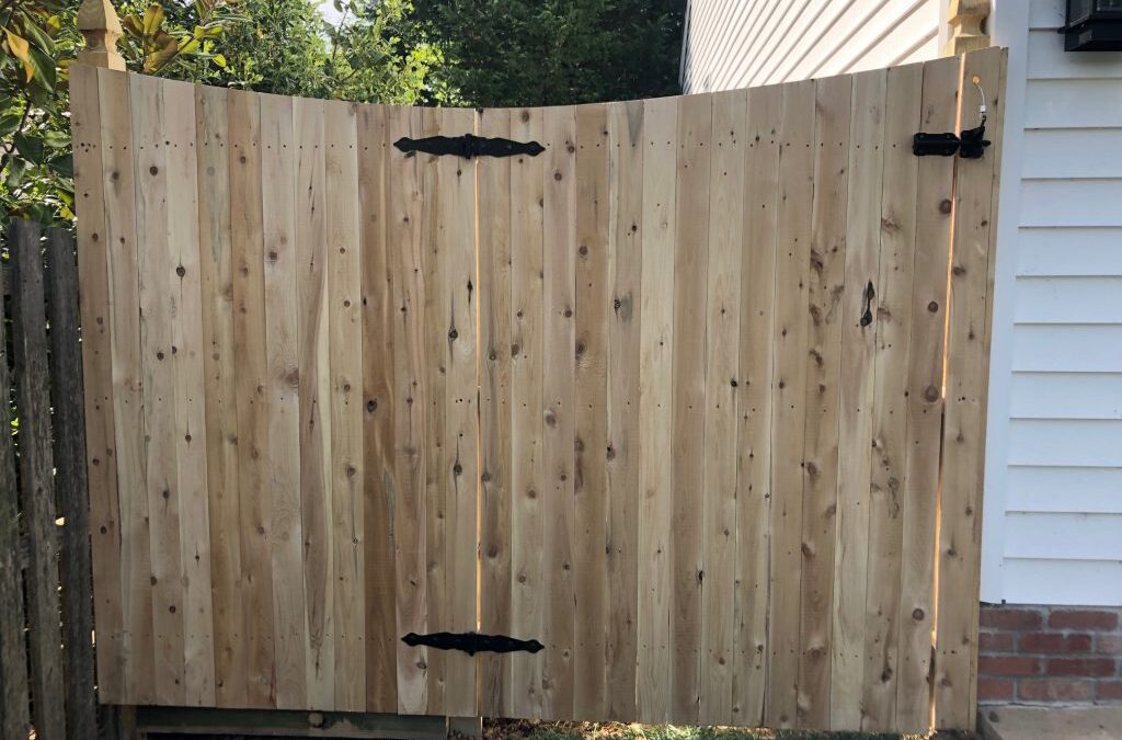 Swept away with this cedar gate and fence section combination