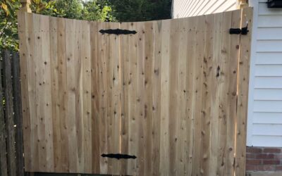 Swept away with this cedar gate and fence section combination