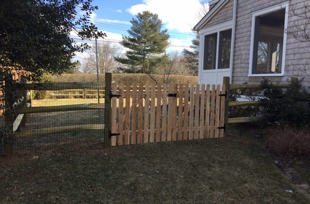 Split Rail Fence with Cedar Picket Gates