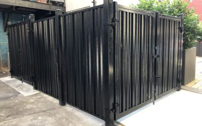 Steel Privacy Panel Dumpster Enclosure