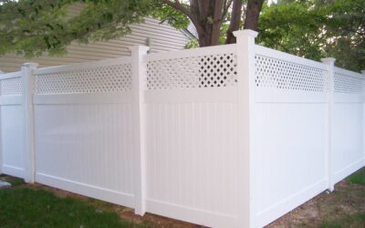 White PVC Lattice Top Fence
