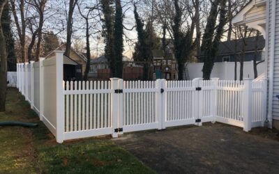 White PVC Picket and Solid Fence