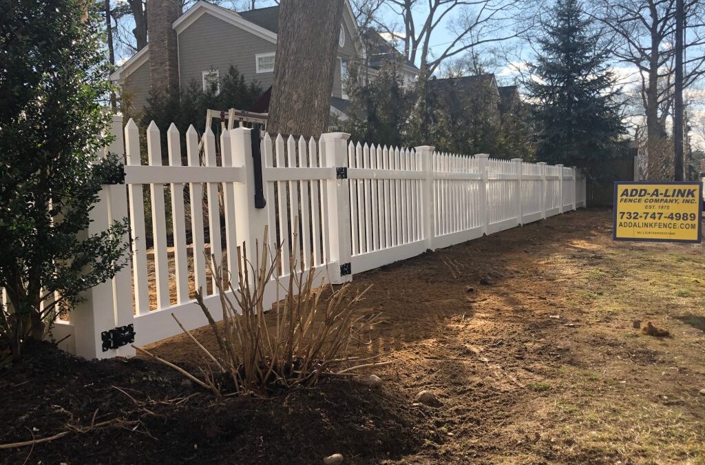 White Spaced Picket PVC Fence