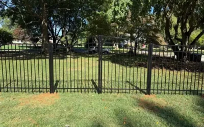 Three-Rail Black Aluminum Pool-Code Fence — Rumson, NJ