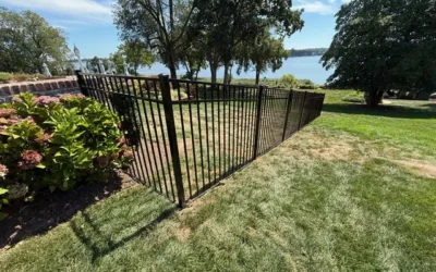 4′ Two-Rail Pool-Code Black Aluminum Fence — Navesink, NJ
