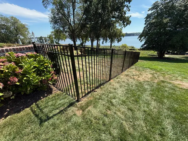 4′ Two-Rail Pool-Code Black Aluminum Fence — Navesink, NJ