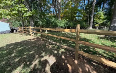 Three-Rail Pressure-Treated Split-Rail Fence — Little Silver, NJ